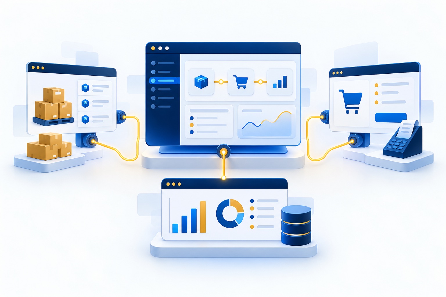 Illustration : des applications connectées au travail quotidien